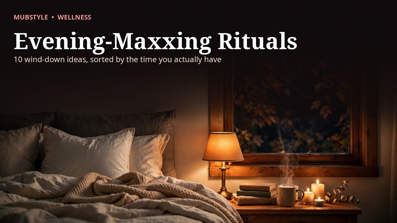 10 Evening-Maxxing Rituals to Wind Down Better (Sorted by the Time You Actually Have)
